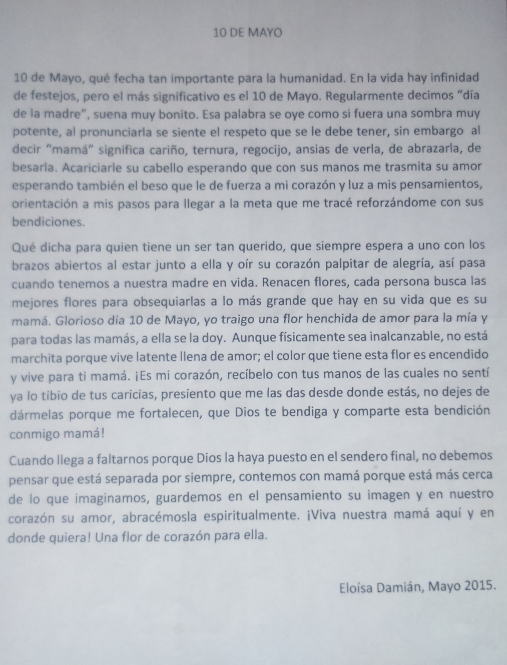 Poema al dia de la madre